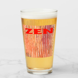 Zen red reeds glass tumbler