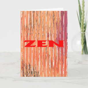 Zen red reeds greeting card