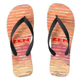 Zen red reeds wide flip flops