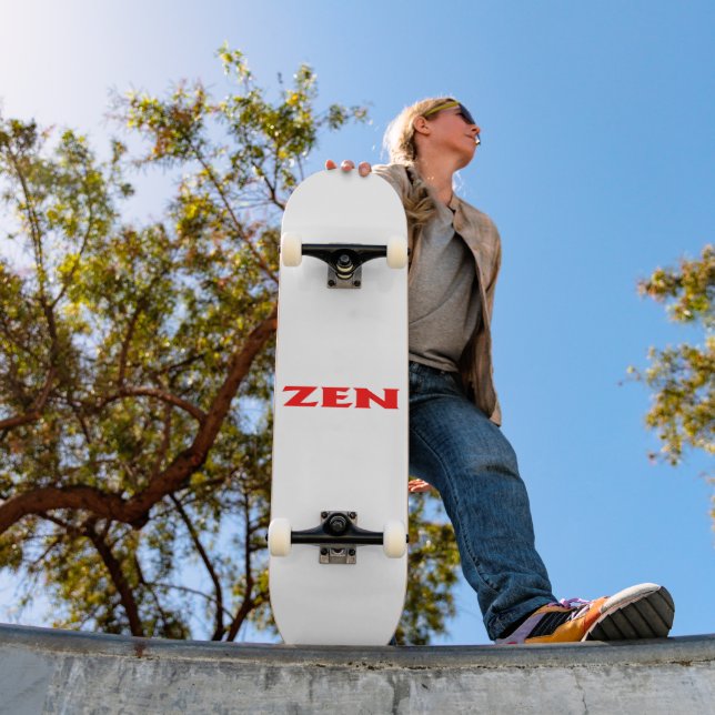 Zen red white skateboard (Outdoor 1)