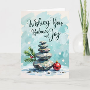 Zen River Stones Christmas Card