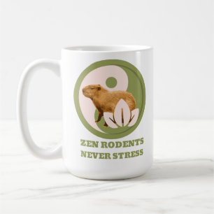 Zen Rodents Never Stress Capybara Humour Coffee Mug