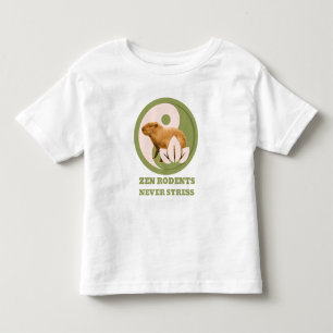 Zen Rodents Never Stress Capybara Humour Toddler T-shirt