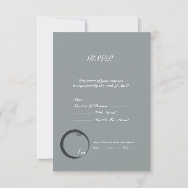 Zen RSVP Card (Front)