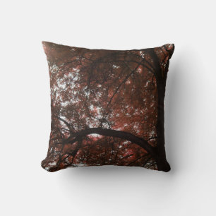 Zen rustic autumn fall amber tree garden cushion