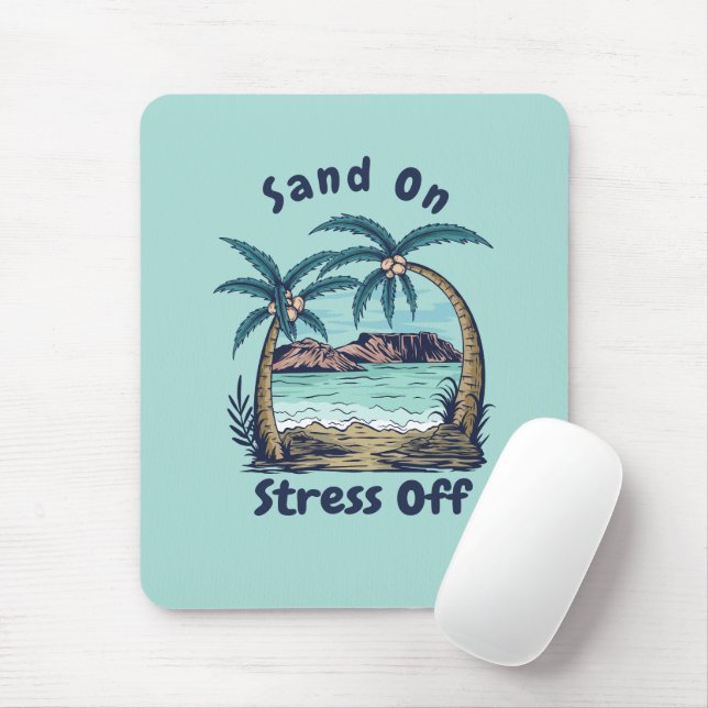 Zen Sand Waves Mouse Pad (With Mouse)
