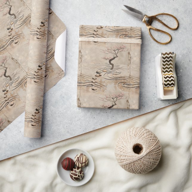 Zen Serenity Garden Wrapping Paper (Crafts)