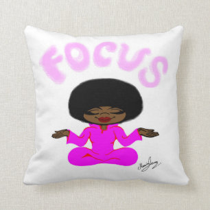 Zen Sista - Focus Throw Pillow