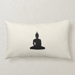 Zen Sitting Meditating Buddha Lumbar Pillow