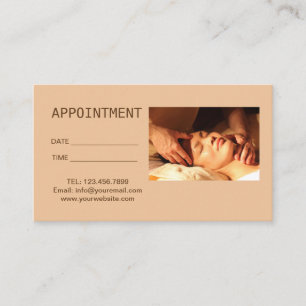 Zen SPA Acupressure Massage therapy Appointment Card