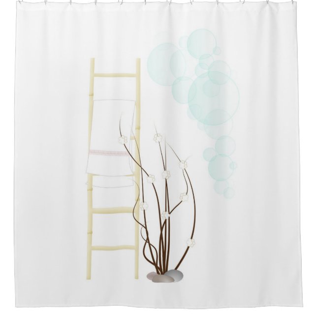 Zen spa bathroom curtain (Front)