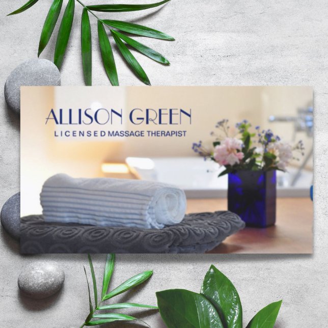 Zen SPA Salon Aromatherapy Massage Therapy Business Card (Zen SPA Salon Aromatherapy Massage Therapy Business Card)