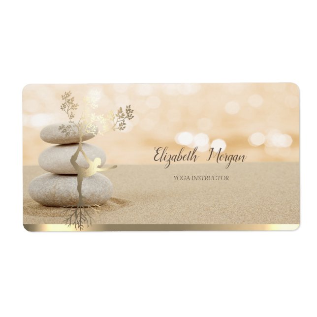 Zen Stone Sand Or Arbre femmes Silhouette (Devant)