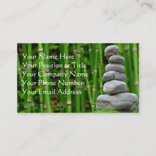Zen Stones and Bamboo Business Card