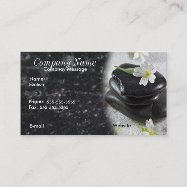 Zen stones business card (Front)