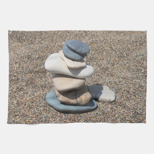 Zen stones kitchen towel (Horizontal)