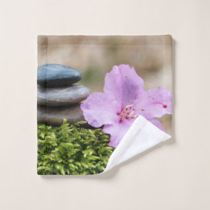 Zen stones Lotus Flower Landscape Bath Towel Set