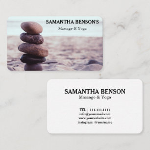 Zen Stones Massage Therapist Business Card
