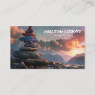 Zen Stones Massage Therapist Business Card