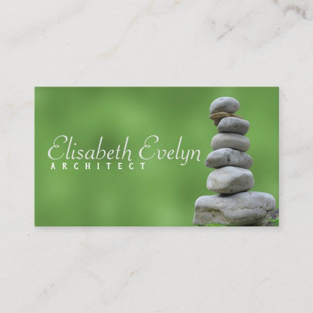 Zen Stones Stack Business Card (Front)
