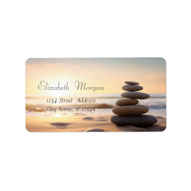 Zen Stones,Sunrise Beach Label (Front)