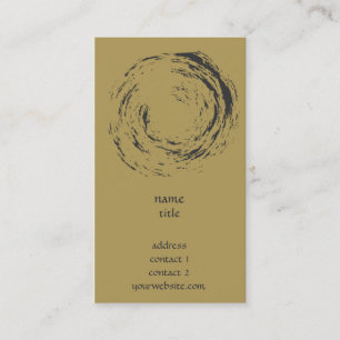 Zen Style - Circle in Brush Painting Business Business Card