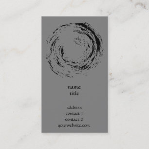 Zen Style - Circle in Brush Painting Business Card