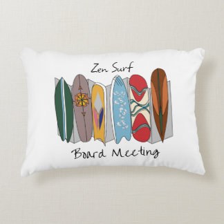Zen Surf Board Meeting Accent Pillow