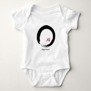 Zen Symbol with Happiness Character Baby Bodysuit