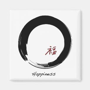 Zen Symbol with Happiness Character Magnet