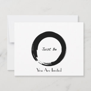 Zen Symbol with "Just Be" Invitation