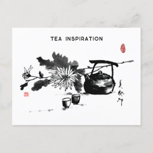 Zen&Tao Painting/Tea Inspiration Holiday Postcard