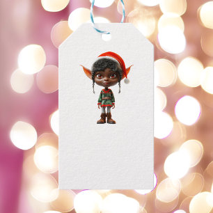 Zen Teen Christmas Elf White Gift Tag