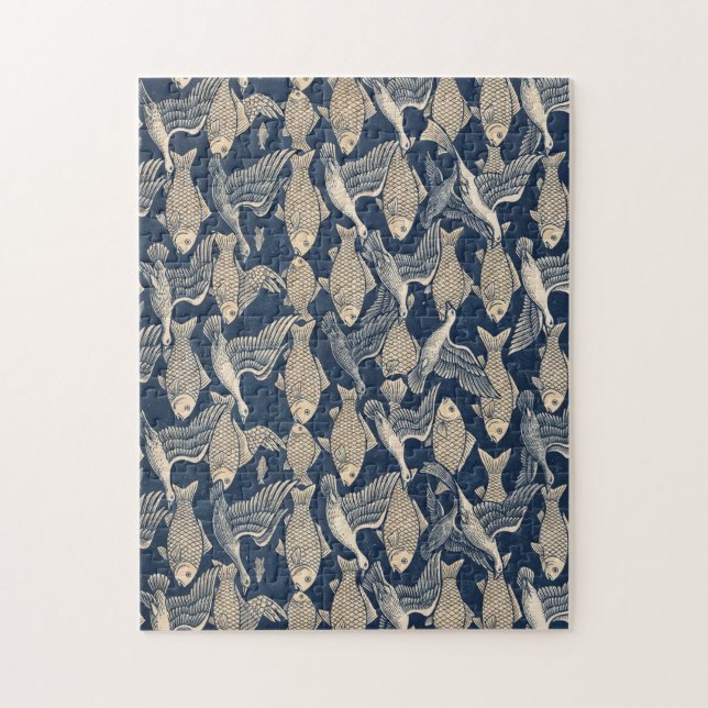 Zen Tessellation "Form is Emptiness" Jigsaw Puzzle (Vertical)