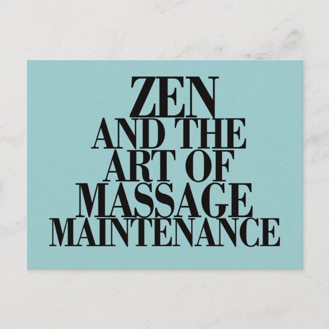 ZEN & The Art of MASSAGE Postcard (Front)
