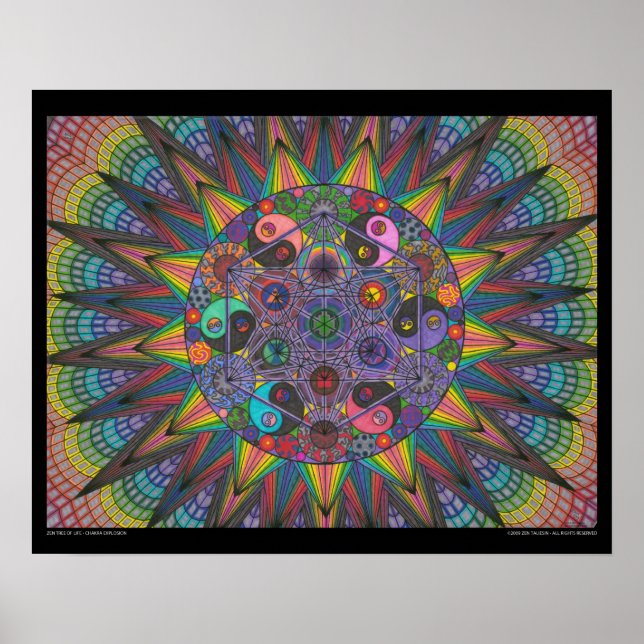 Zen Tree of Life - Chakra Explosion Print (Front)