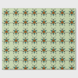 Zen Tribal Totem" Wrapping Paper