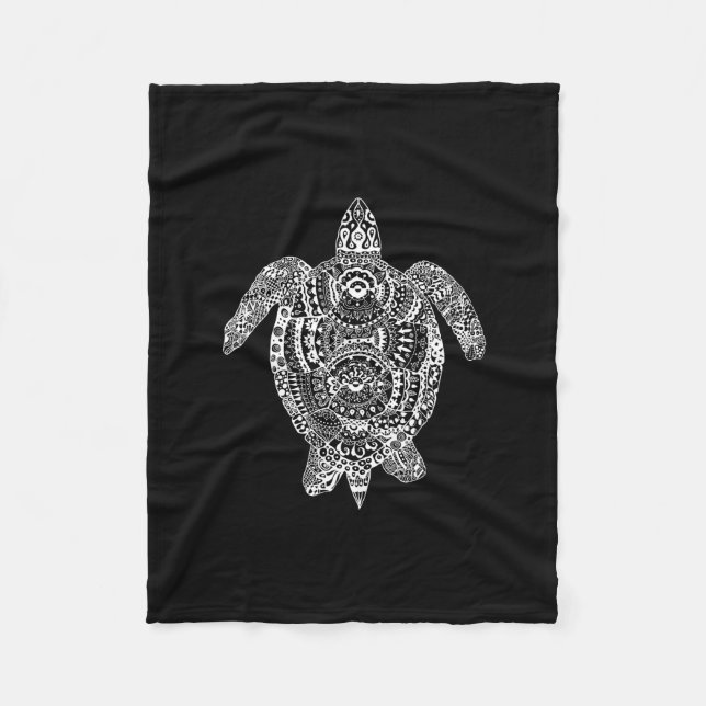 Zen Turtle Fleece Blanket (Front)
