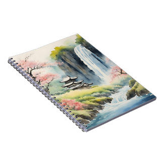 Zen Watercolor House Notebook