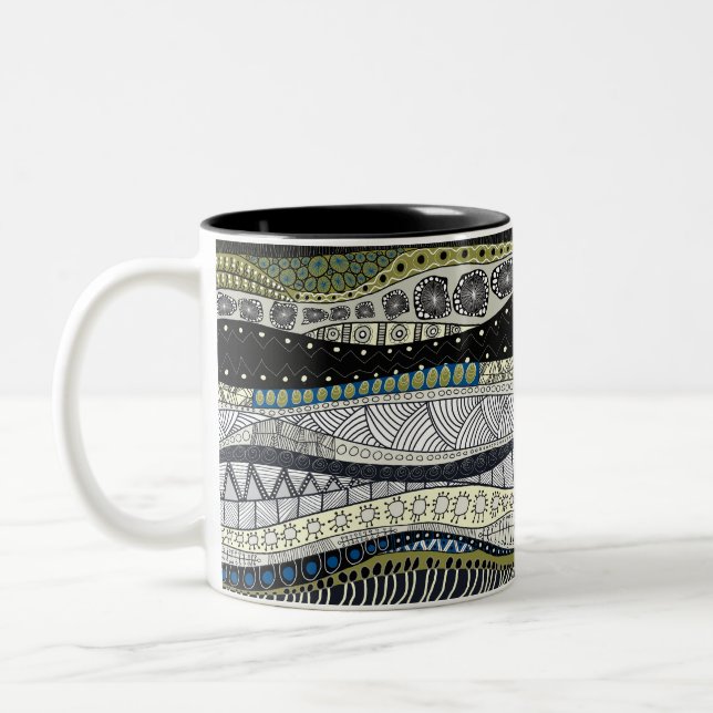 Zen Waves Abstract Design Mug (Gauche)