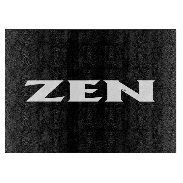 Zen white black glass cutting board (Front)
