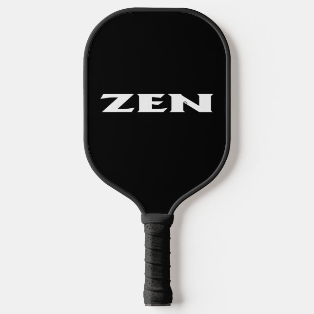 Zen white black pickleball paddle (Front)