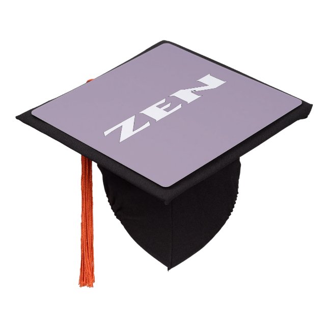 Zen white grey graduation cap (Angled)