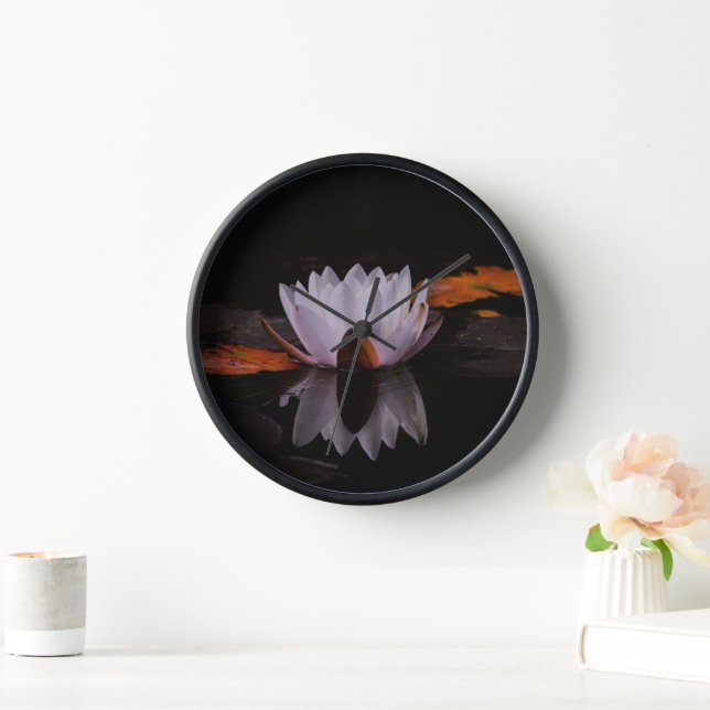 Zen White Lotus Flower Clock (Home)