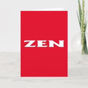 Zen white red greeting card