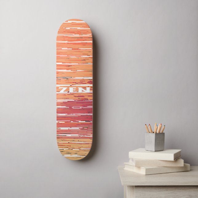 Zen white reeds skateboard (Wall Art)