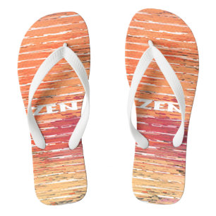 Zen white reeds wide flip flops