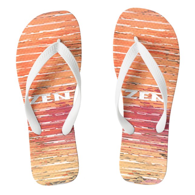 Zen white reeds wide flip flops (Footbed)