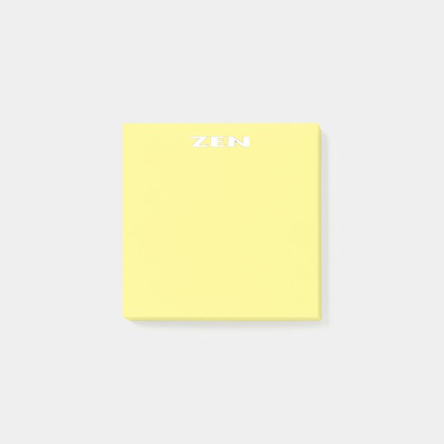 Zen white yellow note pads (Front)