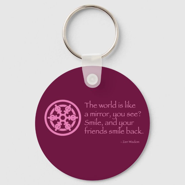 Zen Wisdom Keychain (Front)